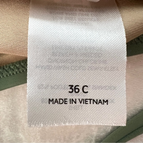 SHADE & SHORE Swimsuit Lace-Up Hight Waist 2 Piece Bikini Sage Green Size M/36C - Picture 8 of 16